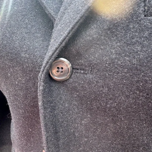 STUNNING vintage Ralph Lauren Rugby Black Long Single-Breasted Tailored Coat - Picture 4 of 16